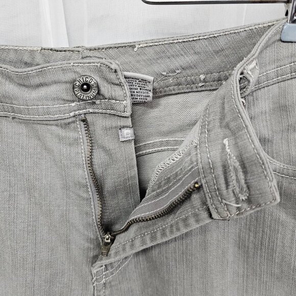 Vintage Chico's Platinum Gray Grunge Cropped Jeans 1 (M) 30" Waist - Picture 6 of 13